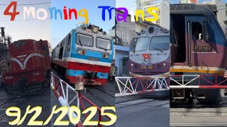 4 Trains pass on the morning of 9/2/2025 in HCMC/4 chuyến tàu đi qua sáng 9/2/2025 tại TP.HCM