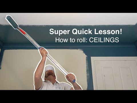 Super Quick Lesson: How to roll a ceiling with paint