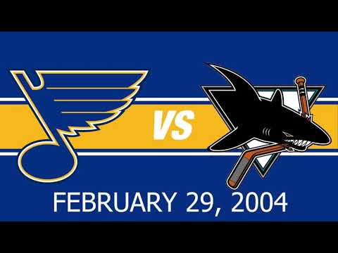 Highlights: Blues at Sharks: February 29, 2004