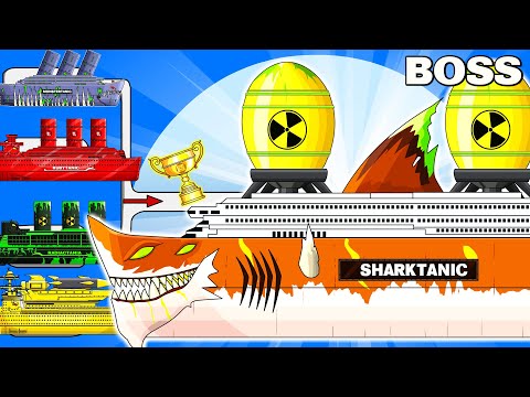 MEGA BOSS: SHARKTANIC UPGRADED vs MEGA TANK - Cartoons about tank/Nina tank cartoon