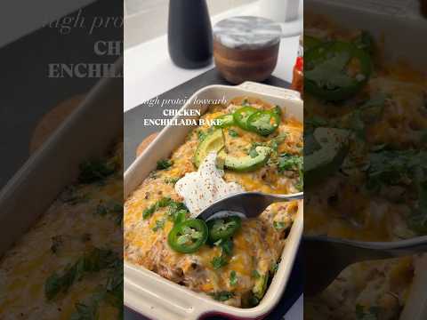 HIGH PROTEIN LOW CARB CHICKEN ENCHILADA BAKE