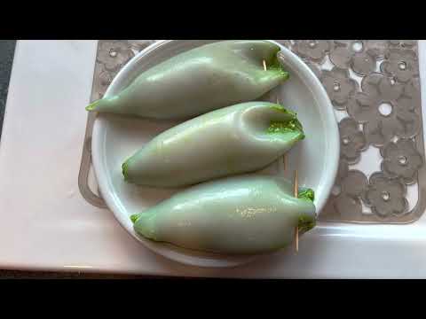 Tintenfisch Tuben gefüllt mit Hirtenkäse und Baby Spinat.  Micha kocht.