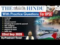 The Hindu Analysis 22nd September 2025 The Hindu News Paper Today With Practice Questions
