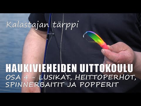Haukivieheiden uittokoulu: Lusikat, heittoperhot, spinnerbaitit ja popperit