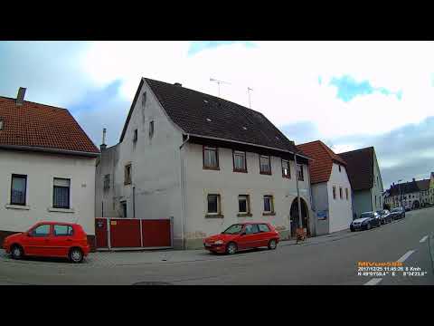 D: Jöhlingen. Gemeinde Walzbachtal. Landkreis Karlsruhe. Fahrt durch den Ort. Dezember 2017