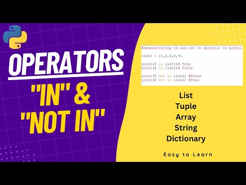 Python In And Not In Operator Tutorial