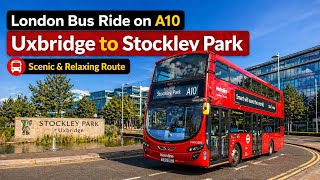 🚌 London Bus Ride A10: Uxbridge to Stockley Park | Sunny April 2026
