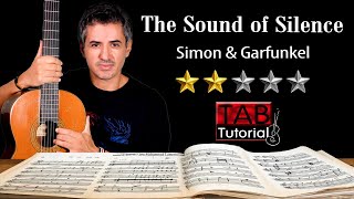 The Sound of Silence by Simon & Garfunkel | Fingerstyle Guitar Tutorial + Sheet & Tab