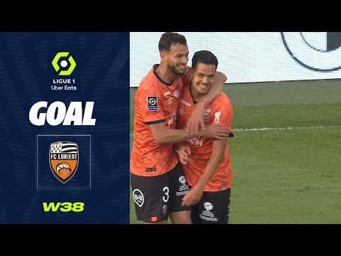Goal Romain FAIVRE (10' - FCL) FC LORIENT - RC STRASBOURG ALSACE (2-1) 22/23