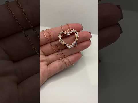 Подарок девушке серьги "Переплетение двух сердец" медзолото 18К с цирконами в бархатной коробочке - фото 2 - id-p1064340704