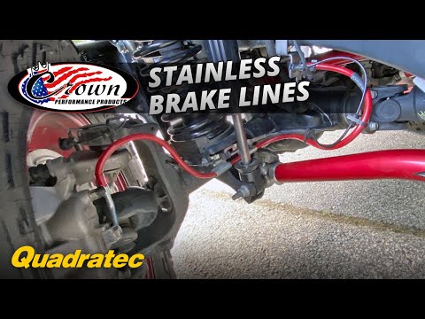 Crown Performance Products Stainless Steel Brake Lines & Speed Bleeders Installed on Jeep Gladiator!