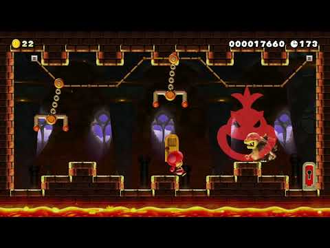 2-4: Morton's Clingy Castle by PKR 🍄 Super Mario Maker 2 😶 No Commentary　#aci