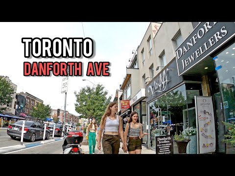Toronto Greektown Danforth Avenue Walk July 2021 Canada