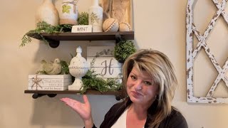 UPCYCYCLE DIY SHELVES | DIY FARMHOUSE SHELVES | DINING ROOM DECOR | DIY PROJECT | FLOATING SHELVES