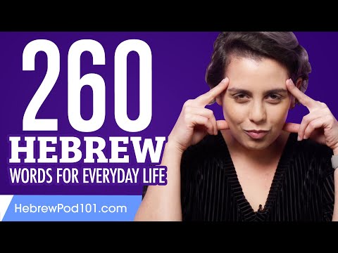 260 Hebrew Words for Everyday Life - Basic Vocabulary #13