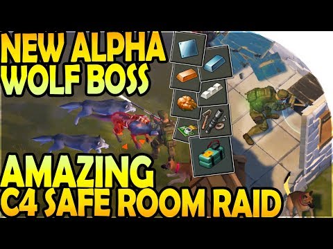 NEW ALPHA WOLF BOSS BATTLE - AMAZING C4 SAFE ROOM RAID - Last Day on Earth Survival Update 1.9.7