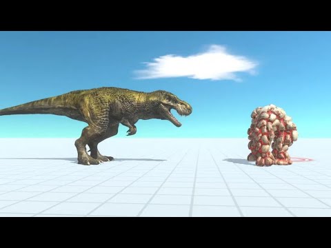 Fight#011 "T-REX vs LAVA GOLEM" - Animal Revolt Battle Simulator!