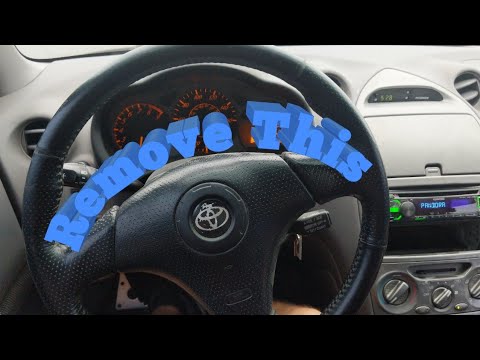 Toyota steering wheel and airbag removal (Celica)