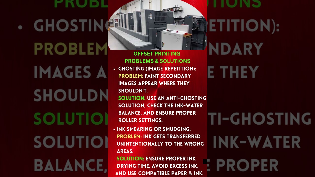 OFFSET PRINTING: PROBLEMS&SOLUTIONS