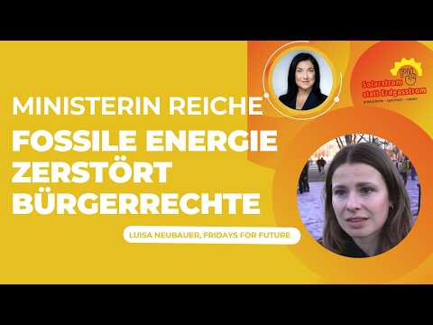 Video Thumbnail: MINSTERIN REICHE: FOSSILE ENERGIE ZERSTÖRT BÜRGERRECHTE