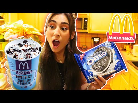 Trying McDonalds's OREO MCFLURRY at home!!