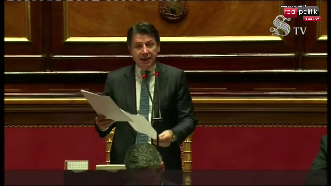 Italia: El presidente del Concejo GIuseppe Conte brinda un informe ante el Senado de la República