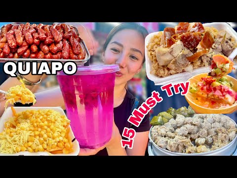 15 Best Must Try Filipino Street Food in Quiapo Manila | Cheap Food Tour in the Philippines