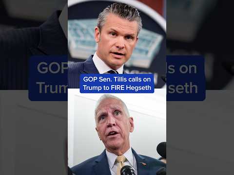 GOP Sen. Tillis calls on Trump to FIRE Hegseth