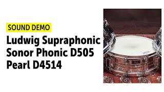 Video thumbnail for Ludwig Supraphonic vs. Sonor Phonic D505 vs. Pearl D4514 | Vintage 70's Snare Comparison by Drums Bonedo