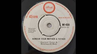 Desmond Dekker - Honour Your Mother &amp; Father - Island 7inch 1963