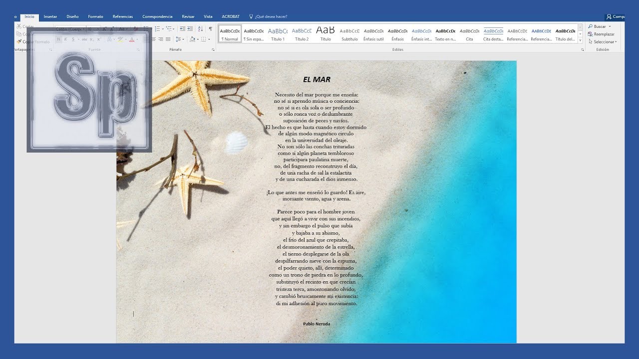 Word - Insertar imagen de fondo en Word. Colocar imagen detrás del texto. Tutorial en español HD