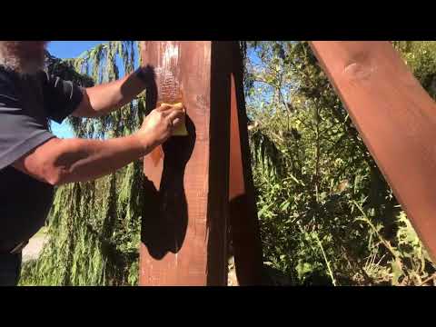 How-to: Easily Clean Wood Sap (Pitch) off of Timbers