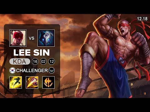 Lee Sin vs Kindred Jungle - KR Challenger - Patch 12.18 Season 12