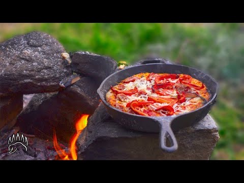 Cast Iron Pizza on a Campfire Technique
