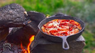 Cast Iron Pizza on a Campfire Technique