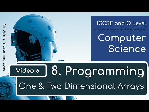 IGCSE Computer Science 2023-25 ​​- Topic 8: Programming (6) - One and Two Dimensional Arrays