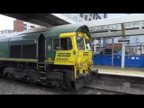 Freightliner 66601 Cement Train passing Slough
