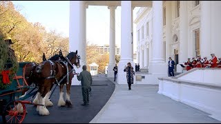 First Lady Melania Trump Receives the 2019 White House Christmas Tree