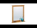 Miroir mural cadre en bambou Marron - Bambou - Verre - 56 x 68 x 10 cm