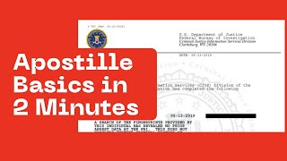 Apostille Basics in 2 Minutes, Federal Apostilles and State Apostilles