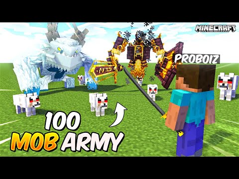 ProBoiz 95 - 100 Mob Army vs Me in Minecraft