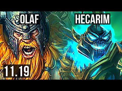 OLAF vs HECARIM (JUNGLE) | 17/1/5, Quadra, Legendary, 300+ games | EUW Diamond | v11.19