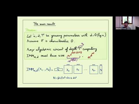 Superpolynomial Lower Bounds Against Low-Depth Algebraic Circuits II : A more... - Sébastien Tavenas