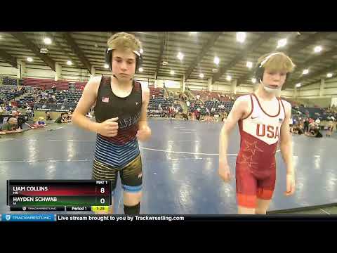 83 Lbs 1st Place Match - Liam Collins, MN Vs Hayden Schwab, IA D61e