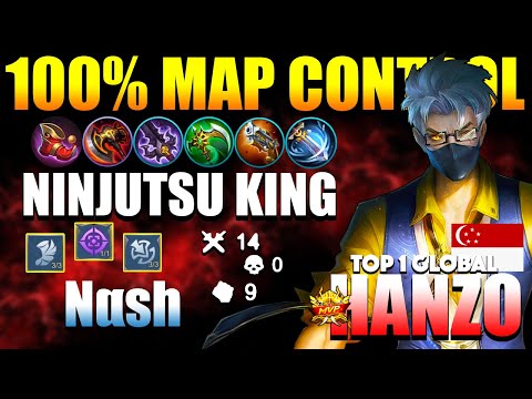 Hanzo 100% Map Control, Totally Nightmare | Top 1 Global Hanzo Gameplay By Nαsh | MLBB