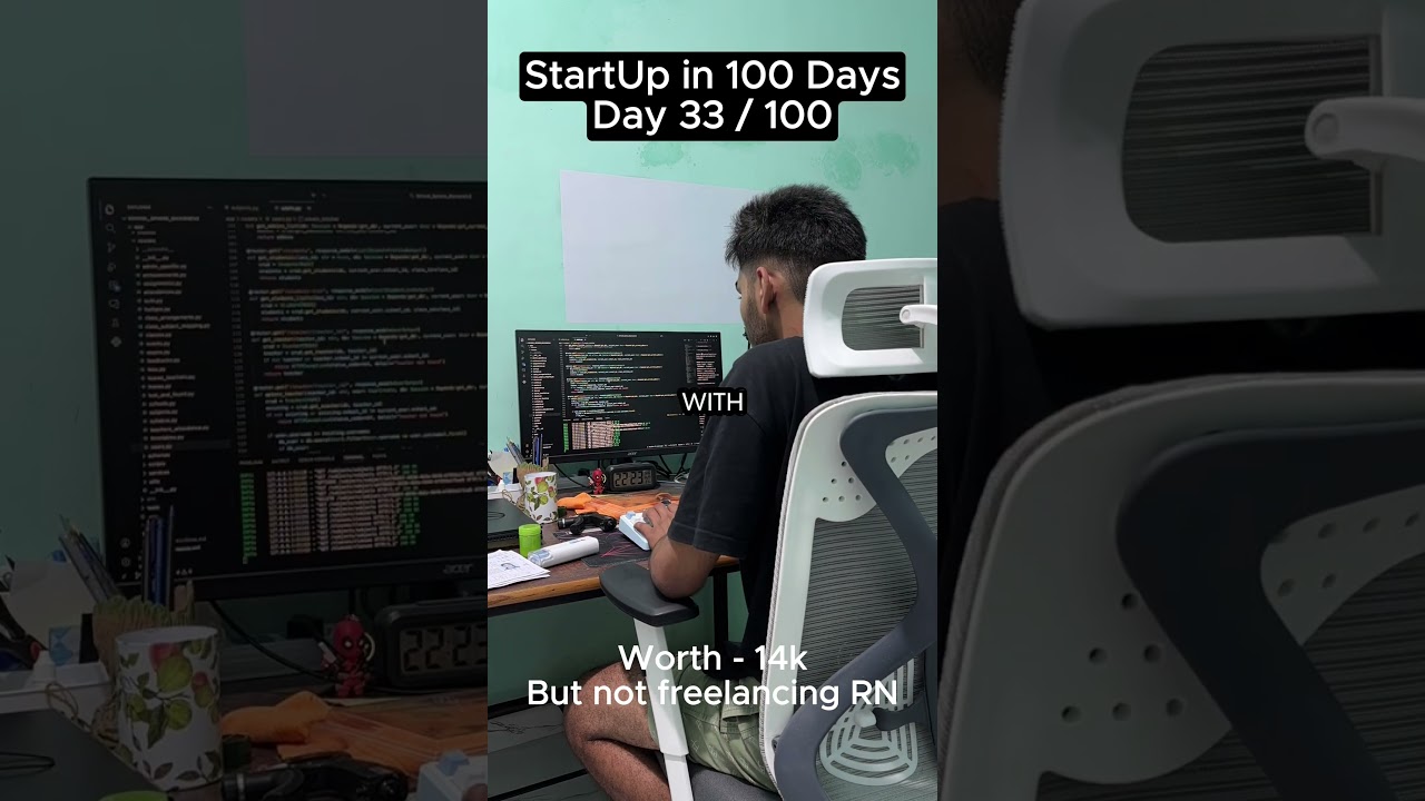 Day 33/100 - Coding A Startup in 100 Days #python #flutter #techstartup #tech #startup #react