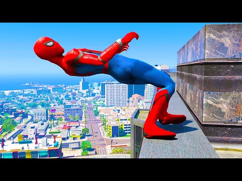 GTA 5: Falling off Highest Buildings #5 - GTA 5 Funny Moments & Fails, Gameplay