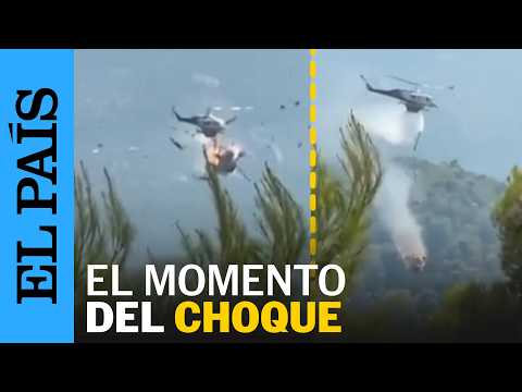 Dos helicópteros se CHOCAN durante las labores de extinción de un incendio en GRECIA | EL PAÍS