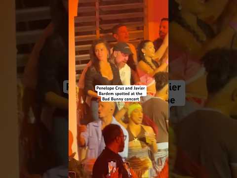Penelope Cruz and Javier Bardem Spotted at the Bad Bunny concert! #badbunny #penélopecruz