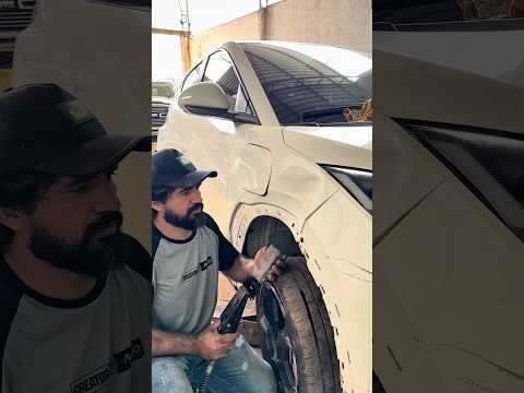 Recuperação e pintura do pára-lama do dolphi mini!! #pinturaautomotiva #carros #funilaria #pinturas